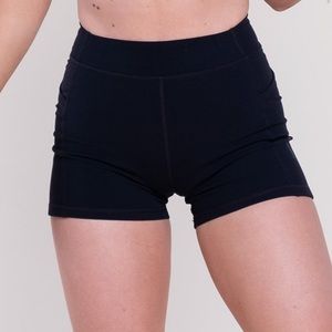 Paragon black high waisted workout shorts